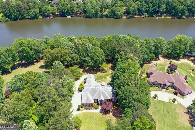 660 Milton Dr, Mcdonough, GA 30252 - view from above of property with a large body of water