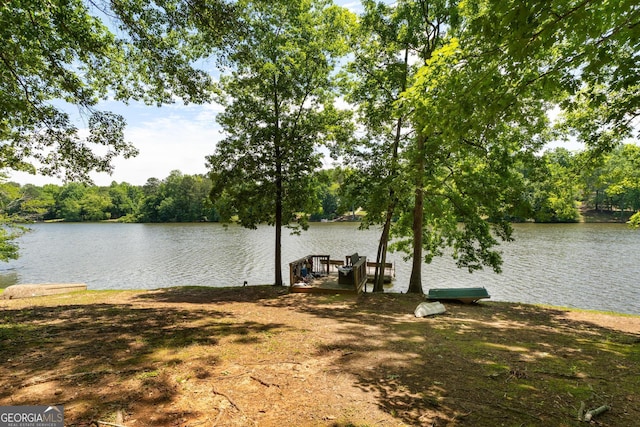 660 Milton Dr, Mcdonough, GA 30252 - water view featuring a dock
