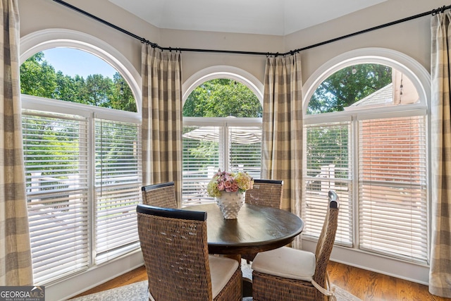 660 Milton Dr, Mcdonough, GA 30252 - dining room with light wood-type flooring and a high ceiling