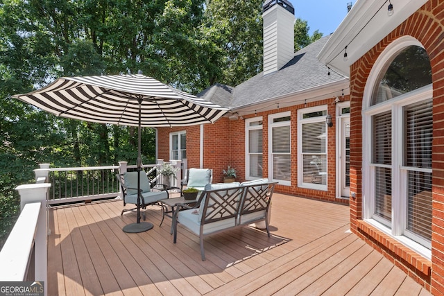 660 Milton Dr, Mcdonough, GA 30252 - deck with outdoor lounge area
