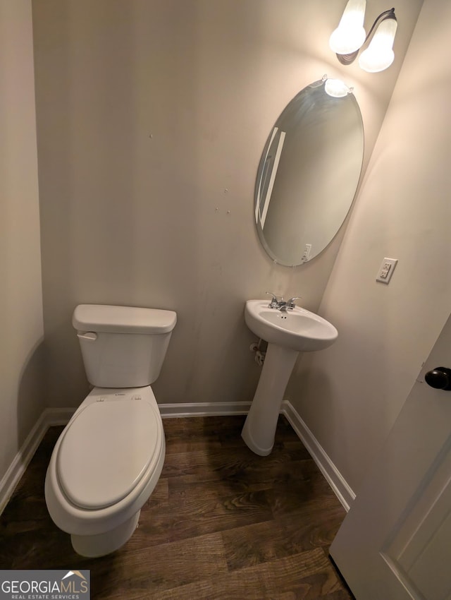 120 Magnaview Dr, Mcdonough, GA 30253 - bathroom featuring toilet and wood finished floors