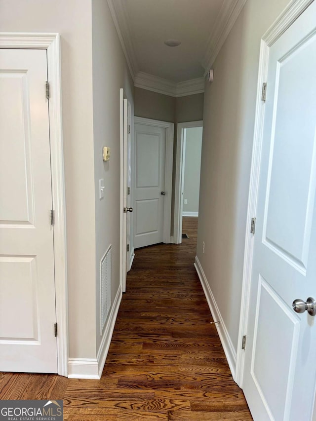 205 Huntington Shoals Dr, Athens, GA 30606 - hall featuring dark wood-type flooring and ornamental molding