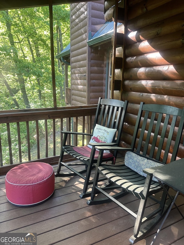 105 Ranch Mountain Ct, Dahlonega, GA 30533 - view of wooden terrace