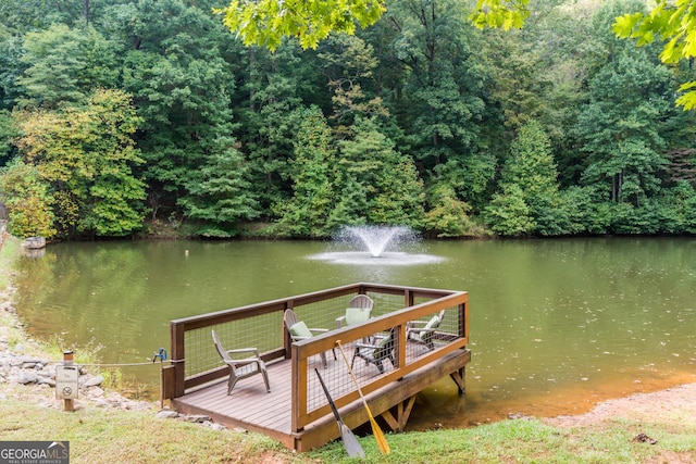 105 Ranch Mountain Ct, Dahlonega, GA 30533 - dock area featuring a deck with water view