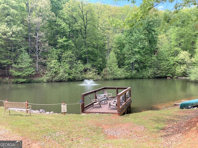 105 Ranch Mountain Ct, Dahlonega, GA 30533 - dock with a wooded view and a water view