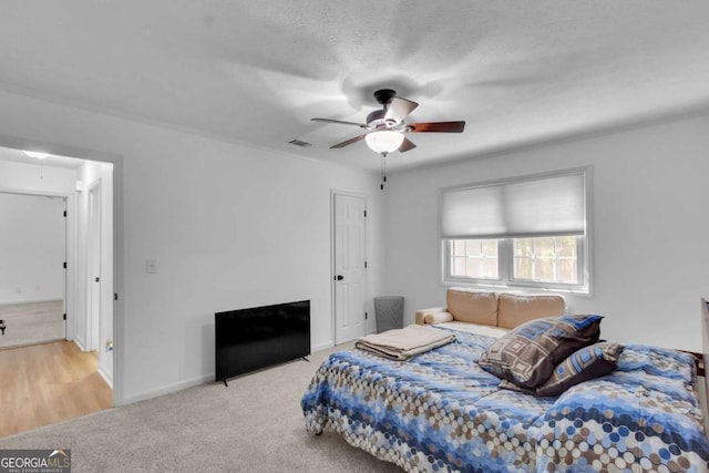 1481 Howard Way, Lawrenceville, GA 30043 - carpeted bedroom featuring a ceiling fan and baseboards