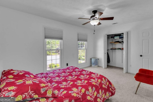 1481 Howard Way, Lawrenceville, GA 30043 - carpeted bedroom with a ceiling fan and baseboards