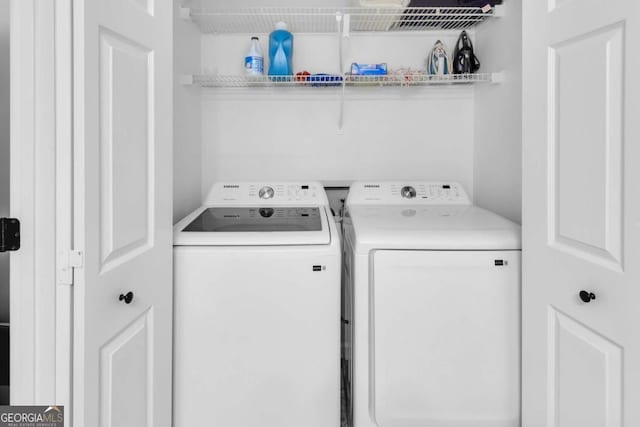1481 Howard Way, Lawrenceville, GA 30043 - laundry area with separate washer and dryer