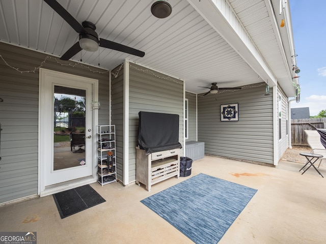 1804 Maxey Ln, Winder, GA 30680 - view of patio / terrace featuring ceiling fan