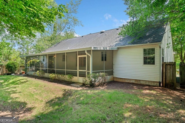 3997 Paloverde Dr NW, Kennesaw, GA 30144 - back of house with a sunroom and roof with shingles
