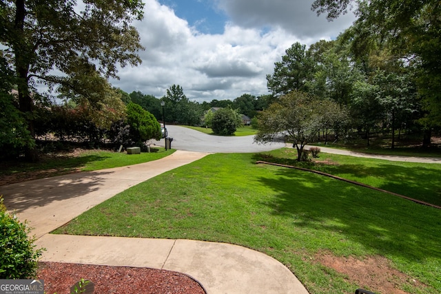 214 Hunters Chase, Byron, GA 31008 - surrounding community with a yard and view of wooded area