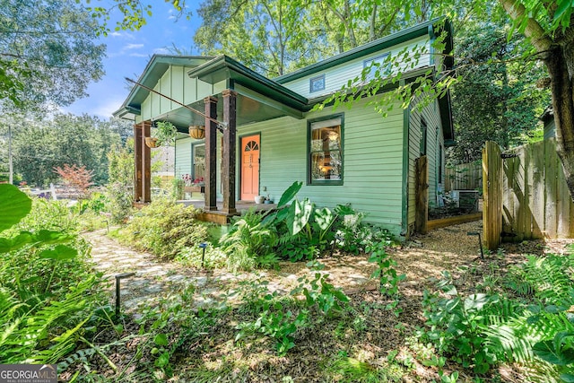 216 Leyden St, Decatur, GA 30030 - view of front of property featuring covered porch and board and batten siding