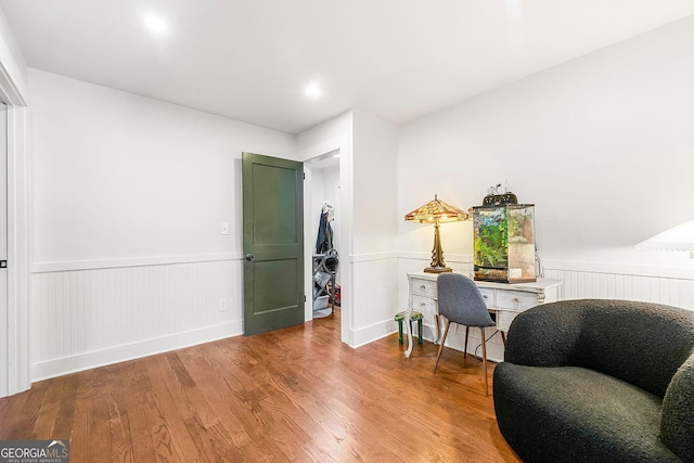 216 Leyden St, Decatur, GA 30030 - living area featuring wainscoting and wood finished floors