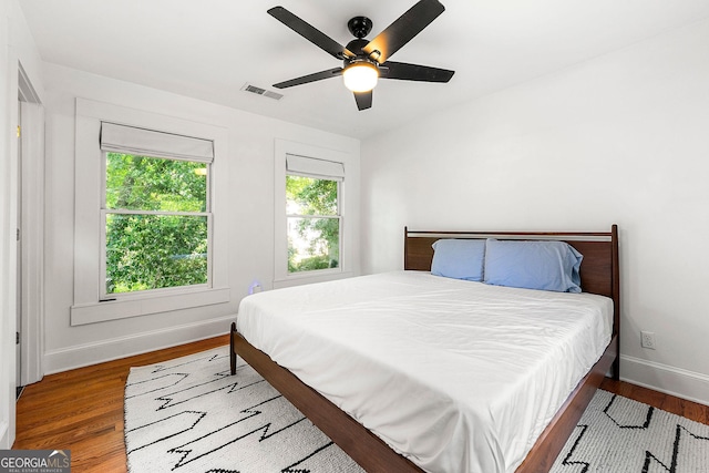 216 Leyden St, Decatur, GA 30030 - bedroom featuring wood finished floors and ceiling fan