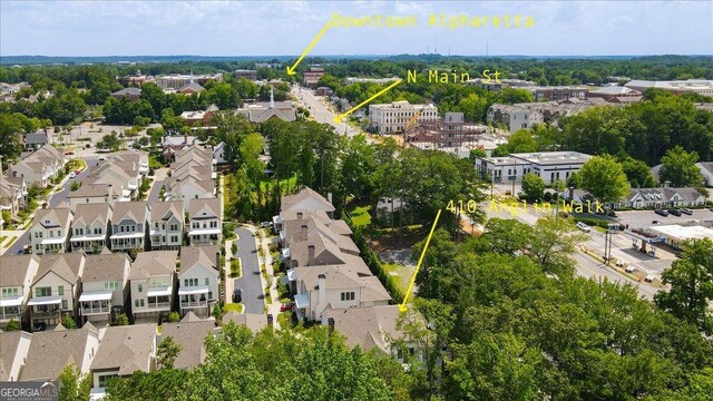 410 Anglin Walk, Alpharetta, GA 30009 - aerial perspective of suburban area