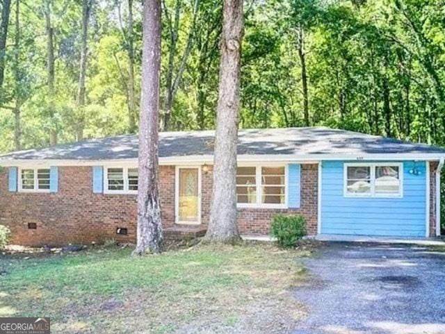 445 Pine Knl, Monroe, GA 30655 - ranch-style house with brick siding and crawl space