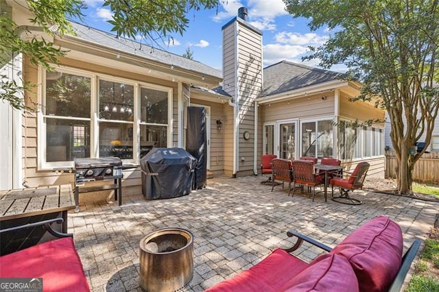 3072 Oaktree, Duluth, GA 30096 - view of patio / terrace with grilling area and outdoor dining space