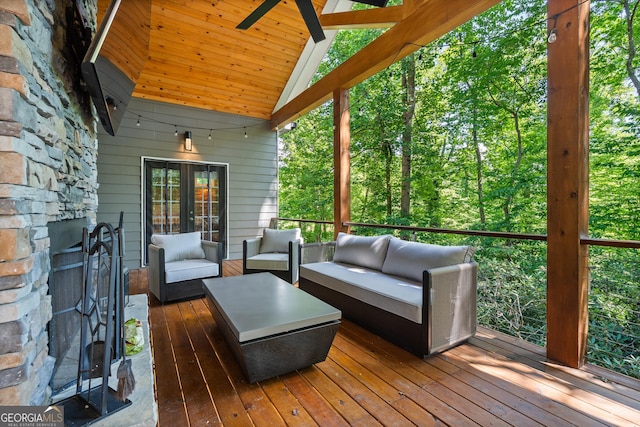 112 Springhill Ln, Clarkesville, GA 30523 - deck with outdoor lounge area