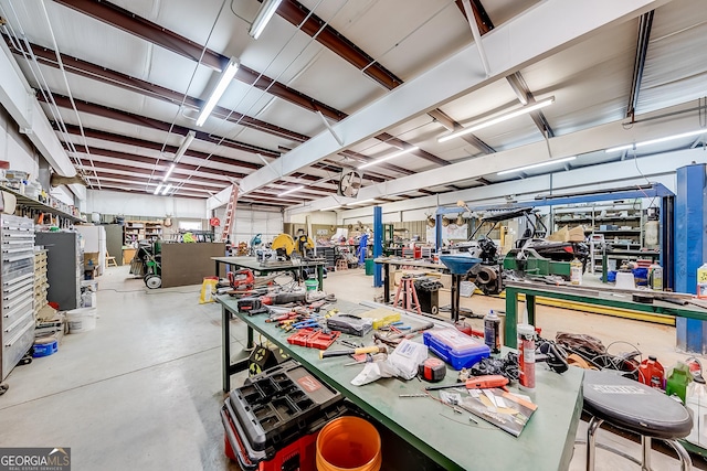 339 Jones Rd, Jefferson, GA 30549 - misc room with a workshop area and finished concrete flooring