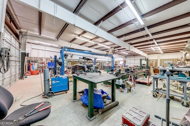 339 Jones Rd, Jefferson, GA 30549 - interior space featuring a workshop area and concrete floors