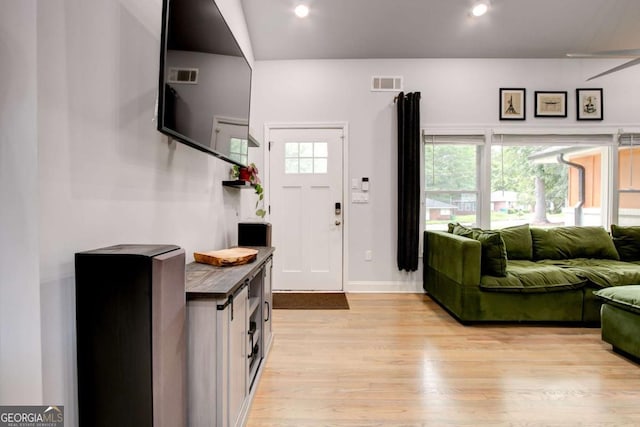 2200 Glendale Dr, Atlanta, GA 30032 - foyer entrance featuring light wood-type flooring and recessed lighting