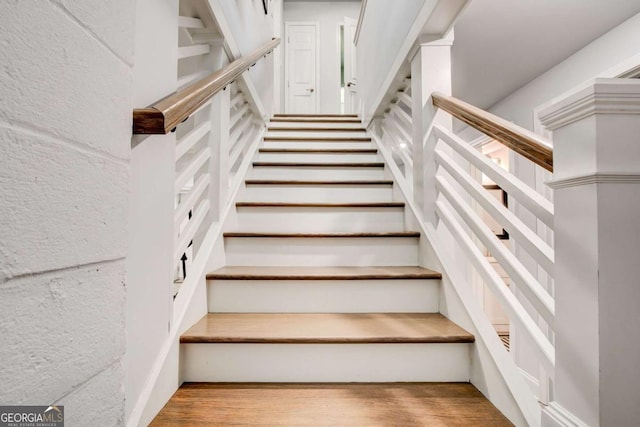 2200 Glendale Dr, Atlanta, GA 30032 - stairs with wood finished floors