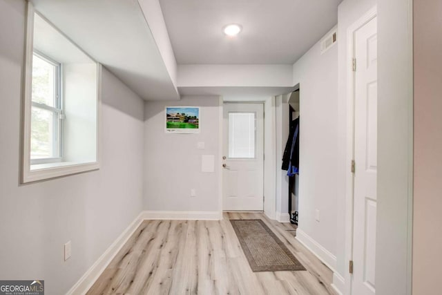 2200 Glendale Dr, Atlanta, GA 30032 - mudroom with light wood-style flooring and baseboards
