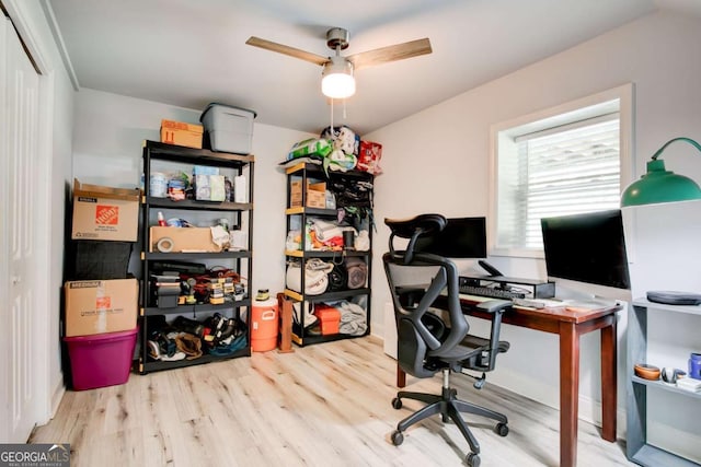 2200 Glendale Dr, Atlanta, GA 30032 - office space with wood finished floors and ceiling fan