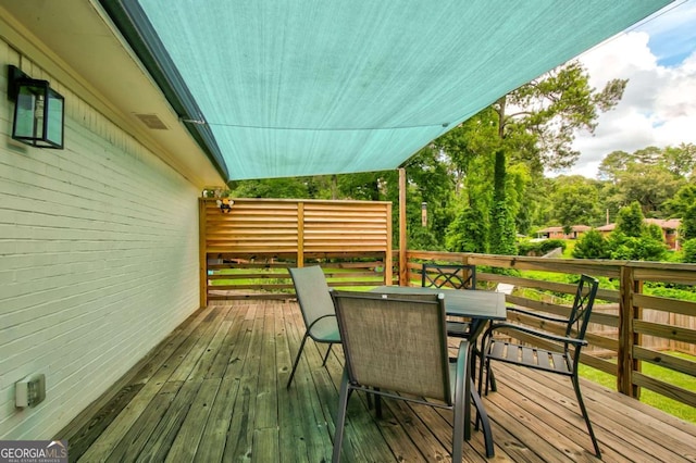 2200 Glendale Dr, Atlanta, GA 30032 - wooden deck featuring outdoor dining space