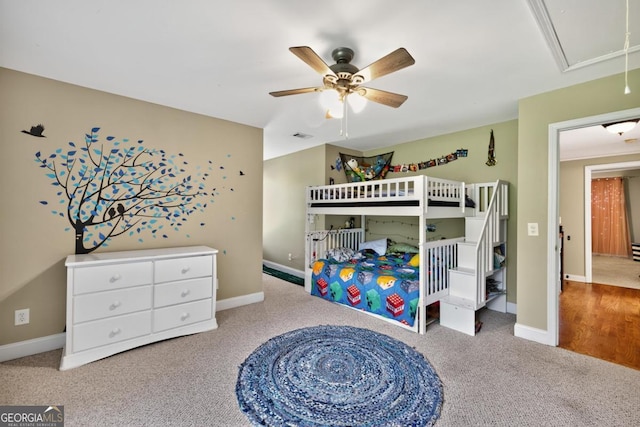 103 W Second St, Greensboro, GA 30642 - bedroom featuring attic access and carpet