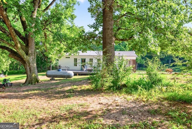 1724 Cedar Grove Church Rd, Winder, GA 30680 - view of yard with a wooden deck