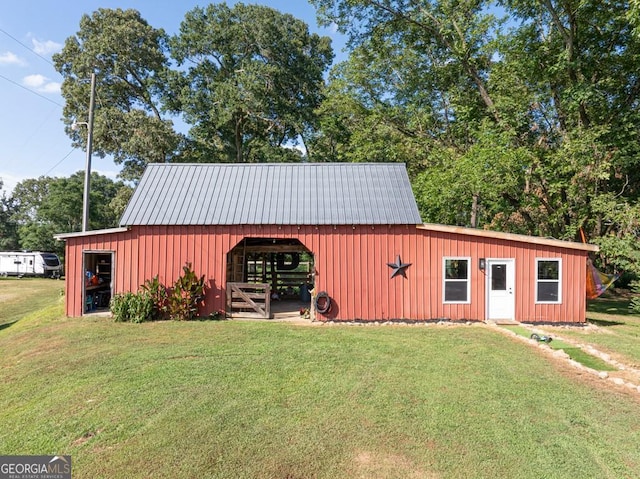 1724 Cedar Grove Church Rd, Winder, GA 30680 - view of pole building with a lawn