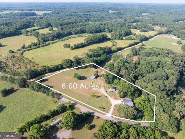 1724 Cedar Grove Church Rd, Winder, GA 30680 - aerial overview of property's location featuring property boundaries highlighted and a forest