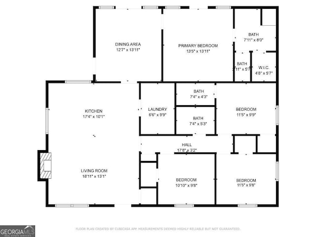 1724 Cedar Grove Church Rd, Winder, GA 30680 - view of property floor plan