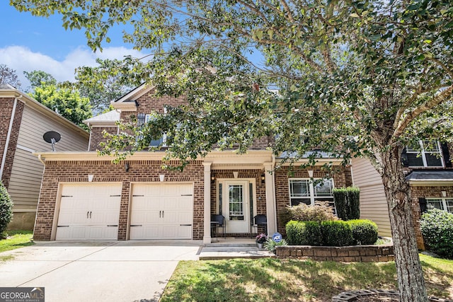 94 Torero Trl, Newnan, GA 30263 - view of front facade with concrete driveway and brick siding