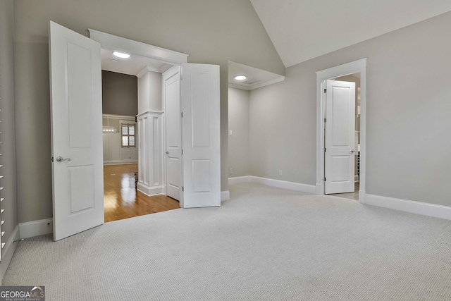 43 Beacon Crst, Newnan, GA 30265 - unfurnished bedroom featuring carpet flooring and high vaulted ceiling