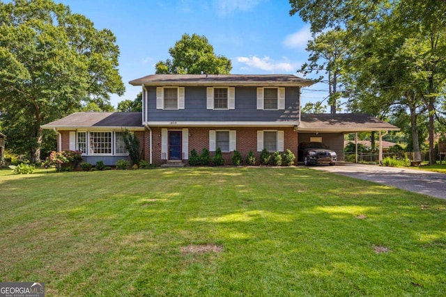 1809 Claron Ave, Conley, GA 30288 - view of front of home featuring driveway, brick siding, and a carport