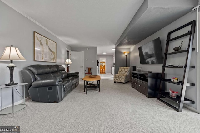 1809 Claron Ave, Conley, GA 30288 - living area with light carpet and ornamental molding