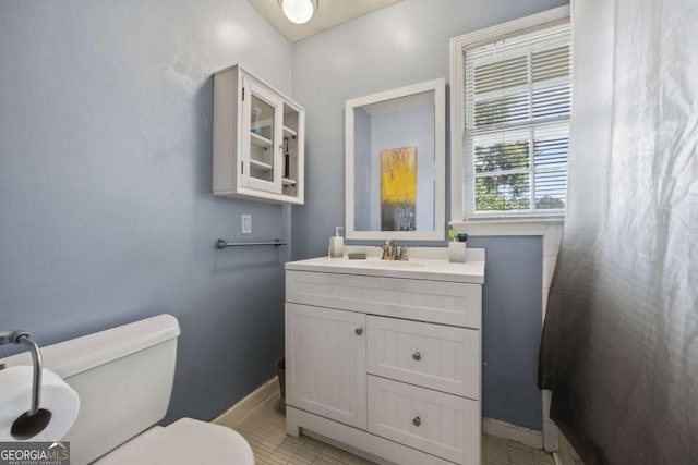 1809 Claron Ave, Conley, GA 30288 - full bathroom with vanity, a shower with shower curtain, and tile patterned flooring