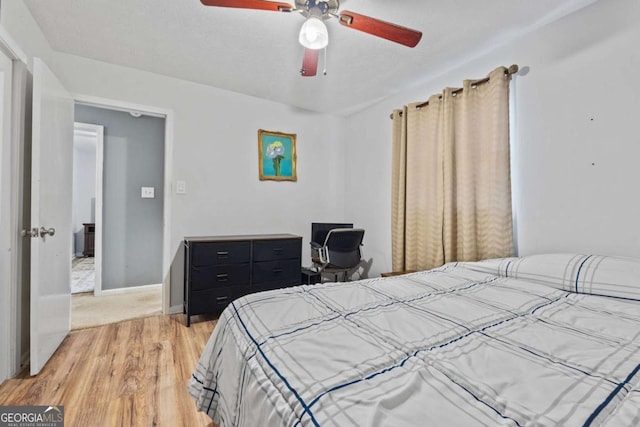 1809 Claron Ave, Conley, GA 30288 - bedroom featuring light wood-type flooring and ceiling fan