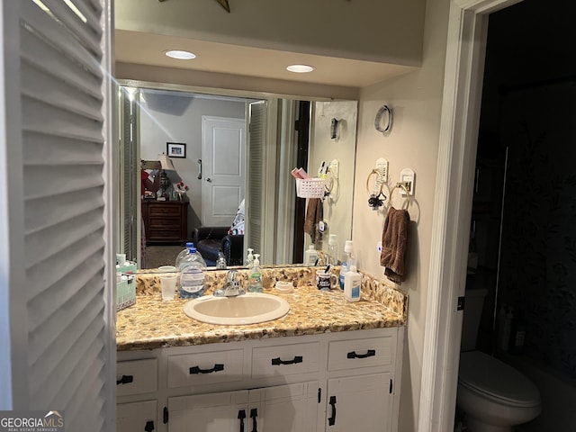 2203 Honeybee Creek Dr, Griffin, GA 30224 - ensuite bathroom featuring vanity and recessed lighting