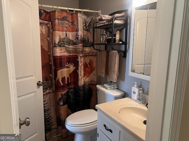 2203 Honeybee Creek Dr, Griffin, GA 30224 - bathroom featuring vanity and a shower with shower curtain