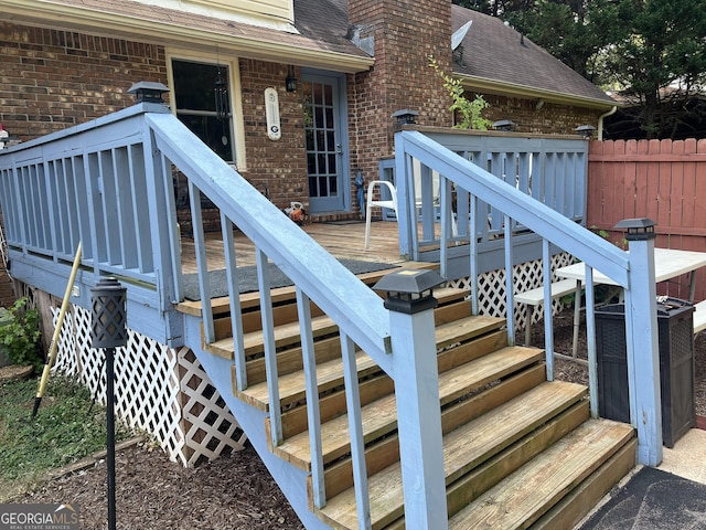 2203 Honeybee Creek Dr, Griffin, GA 30224 - wooden deck featuring stairway
