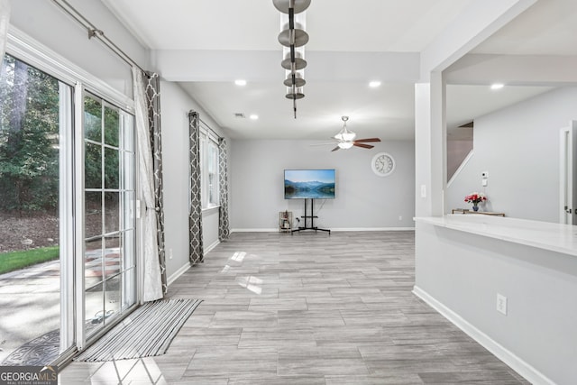 545 Windstone Trl, Alpharetta, GA 30004 - hall with recessed lighting and baseboards