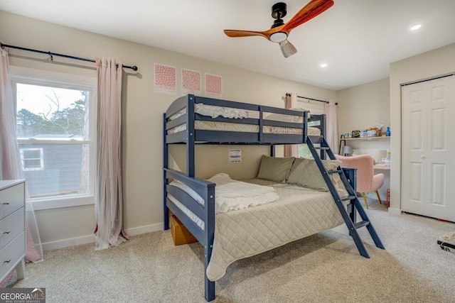 480 Mitchell Rd, Covington, GA 30014 - bedroom with carpet flooring, recessed lighting, and ceiling fan