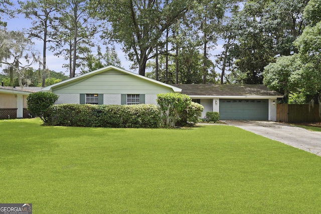 631 Valleybrook Rd, Savannah, GA 31419 - ranch-style home with a garage, concrete driveway, and brick siding
