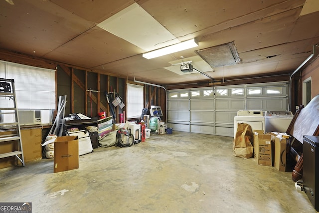 631 Valleybrook Rd, Savannah, GA 31419 - garage with a garage door opener and washer / dryer