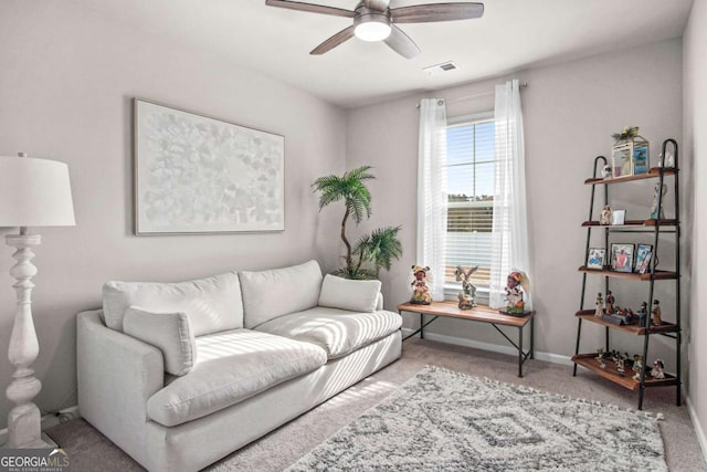 1049 Bodega Loop, Locust Grove, GA 30248 - living room with a ceiling fan and carpet floors