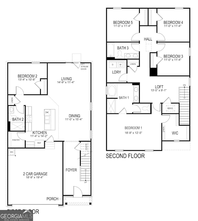410 Oak View Ln, Dallas, GA 30157 - view of floor plan / room layout