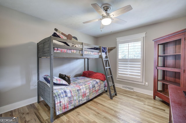 198 Hillcrest Dr, Calhoun, GA 30701 - bedroom with wood finished floors and ceiling fan